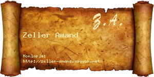 Zeller Amand névjegykártya